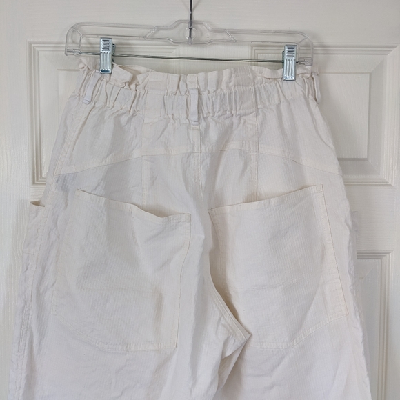 Isabel Marant Enucie White Cargo Jogger Pants Linen Blend 42 - Picture 8 of 8